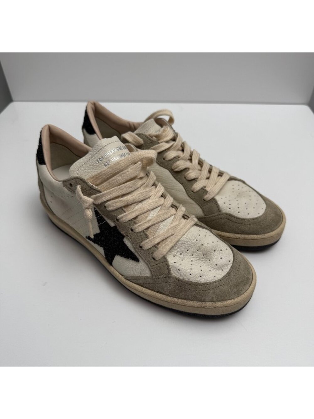 GOLDEN GOOSE BALL STAR SUEDE GLITTER STAR SNEAKERS
